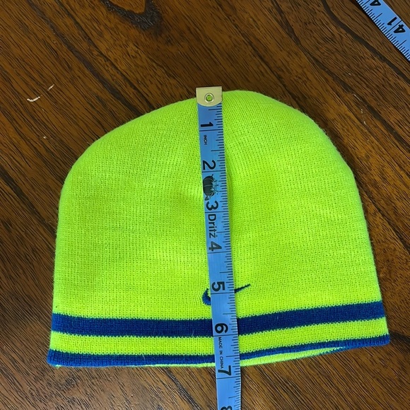 NIKE Knit Cap Youth Size Reversible Blue Yellow - Picture 5 of 5